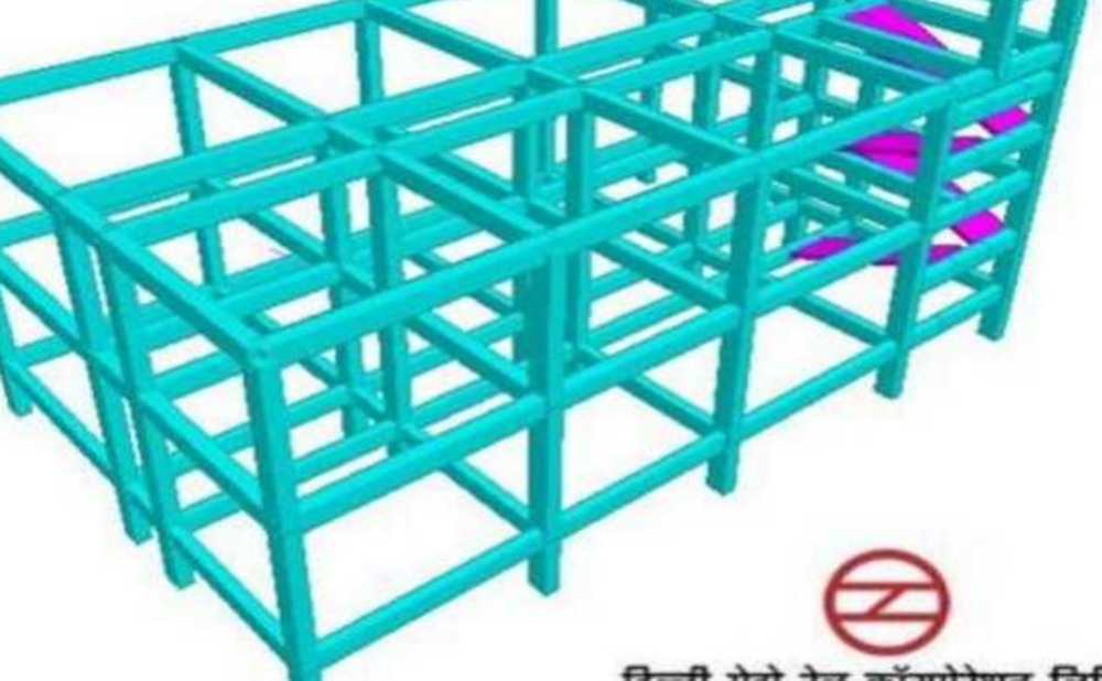Three-dimensional structural model of Khemnichak metro station roof
